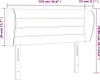 vidaXL Čelo postele s ušima růžové 103x23x78/88 cm Velvet Náhled obrázku produktu 8