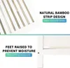 Panier à linge avec couvercle Rangement en bambou Vêtements Voir les images du produit 5