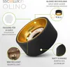 SSC-LUXon 4 Stück OLINO Deckenlampe schwarz gold rund mit Produktbild-Vorschau 4