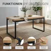 Homestyle4u Esstisch 160x90 cm Eiche Metall Schwarz Produktbild-Vorschau 3