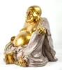 MF Lachende Buddha Figur mit dickem Bauch Skulptur Deko Produktbild-Vorschau 2