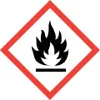 A hazard symbol indicating flammability. Produktbild-Vorschau