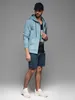 Ombre Clothing Pánské plátěné kraťasy Dulina navy XL Náhled obrázku produktu 3
