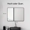 TALOS Black Living miroir de salle de bain 80x60 cm - Voir les images du produit 1