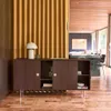 sweeek - Vintage-Sideboard mit Holzdekor und Edelstahl, 2 Produktbild-Vorschau 4