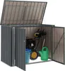 vidaXL Coffre de jardin noir 151,5 x 82 x 110,5 cm Acier Voir les images du produit 3