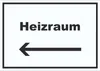 Heizraum Schild mit Text und Richtungspfeil links Heizung Produktbild-Vorschau 1