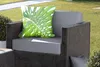 MuchoWow® Outdoor Kissen - Ein grünes botanisches Blatt in Produktbild-Vorschau 5