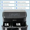 A dual-chamber air fryer with its features listed above it. Anteprima dell’immagine prodotto