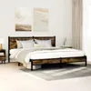 vidaXL Metallbett ohne Matratze Räuchereiche 180x200 cm Produktbild-Vorschau 2