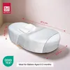 A white baby mattress with dimensions indicated by red lines and text. Anteprima dell’immagine prodotto