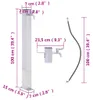 vidaXL Wassersäule für den Garten 100 cm Edelstahl Produktbild-Vorschau 6