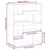 Raumteiler Weiß 100x33x125,5 cm Holzwerkstoff Produktbild-Vorschau 9