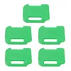 Five green battery holders are arranged in a grid on a white background. Produktbild-Vorschau