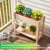 COSTWAY Letto da giardino rialzato con ripiano e scomparti Anteprima dell’immagine prodotto 8