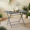 Table pliante 'Sande' rectangulaire acier 71x70x110 cm noir Voir les images du produit 1