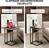 HOMCOM Beistelltisch Klappbar C-förmig Nachttisch mit Produktbild-Vorschau 4