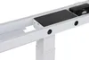 Close-up of the internal mechanism of a white height-adjustable desk. Podgląd zdjęcia produktu