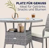 CASARIA® Tavolo Rotondo da Giardino Polyrattan Ø 80 Piano Anteprima dell’immagine prodotto 7