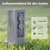 Steckdosensäule 4fach in Granitoptik, IP44, Außensteckdose Produktbild-Vorschau 4