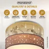 MONZANA® Plafonnier Ciel étoilé Rond Ø 38cm Abat-jour Tissu Voir les images du produit 4