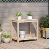 vidaXL Pflanztisch mit Ablage 82,5x50x75 cm Massivholz Produktbild-Vorschau 3