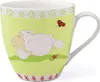 A mug with a cartoon sheep and ladybug design. Náhľad obrázku produktu