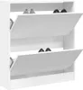 vidaXL Botník biely 80x21x87,5 cm materiál na báze dreva Náhľad obrázku produktu 2