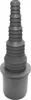 A gray plastic plumbing adapter with multiple ribbed sections and a flared base. Podgląd zdjęcia produktu