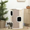 PawHut krabpalen voor katten, kattenboom met 3 niveaus, Productafbeelding-voorbeeld 2