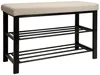 Estante para zapatos con banco integrado de metal, 81x32x46 Vista previa de la imagen del producto 9