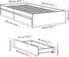 vidaXL Rám postele se zásuvkami Sonoma dub 100x200cm Náhled obrázku produktu 7
