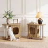 Beistelltisch mit Kratzbaum und Katzenbett, Katzenhaus mit Produktbild-Vorschau 5