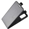 A black flip case for a smartphone is shown diagonally against a white background. Produktbild-Vorschau
