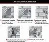 Instructions for mounting a metal plate and a box to a wall. Produktbild-Vorschau