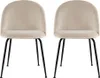 2er Set MELBOURNE Stühle - Velours und Metall in Produktbild-Vorschau 8