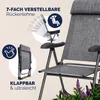 Casaria Set 4 Sedie da Giardino Pieghevoli Regolabili 7 Anteprima dell’immagine prodotto 12