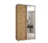 Šatní skříň YVONA 3 - 130/45 cm, dub artisan / stříbrná Náhled obrázku produktu 2