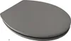 A gray toilet seat is shown from a top-down perspective on a white background. Produktbild-Vorschau