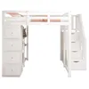 MODFU Hochbett Kinderbett 140x200cm mit Rausfallschutz und Produktbild-Vorschau 8