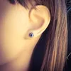 Ohrringe Ohrstecker 925 Sterling Silber Blume mit Kristall Produktbild-Vorschau 2