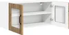 An open cabinet with two shelves and a wooden-framed glass door. Náhľad obrázku produktu