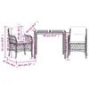 The Living Store 3-tlg. Bistro-Set mit Kissen Schwarz Poly Produktbild-Vorschau 8