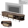 OKWISH Meuble TV Moderne avec Portes Coulissantes et Tiroir Voir les images du produit 4