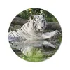 MuchoWow® Mauspad Mousepad Weißer Tiger im Wasser 40x40 cm Produktbild-Vorschau 1
