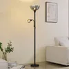 Lindby Stehleuchte Nehemia, schwarz, Glas, Leselicht, 185 Produktbild-Vorschau 1