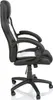 A side view of a black and white racing-style office chair against a white background. Voir les images du produit