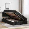 vidaXL Aufbewahrungsbett mit Matratze Schwarz 120 x 200 cm Produktbild-Vorschau 4