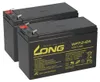 Akkuset für Hill-Rom Total Care - 2x 12V 7,2Ah Produktbild-Vorschau 1