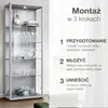 K-Möbel Zestaw 4 szklanych półek Szklana półka na 2 TRG. Podgląd zdjęcia produktu 5